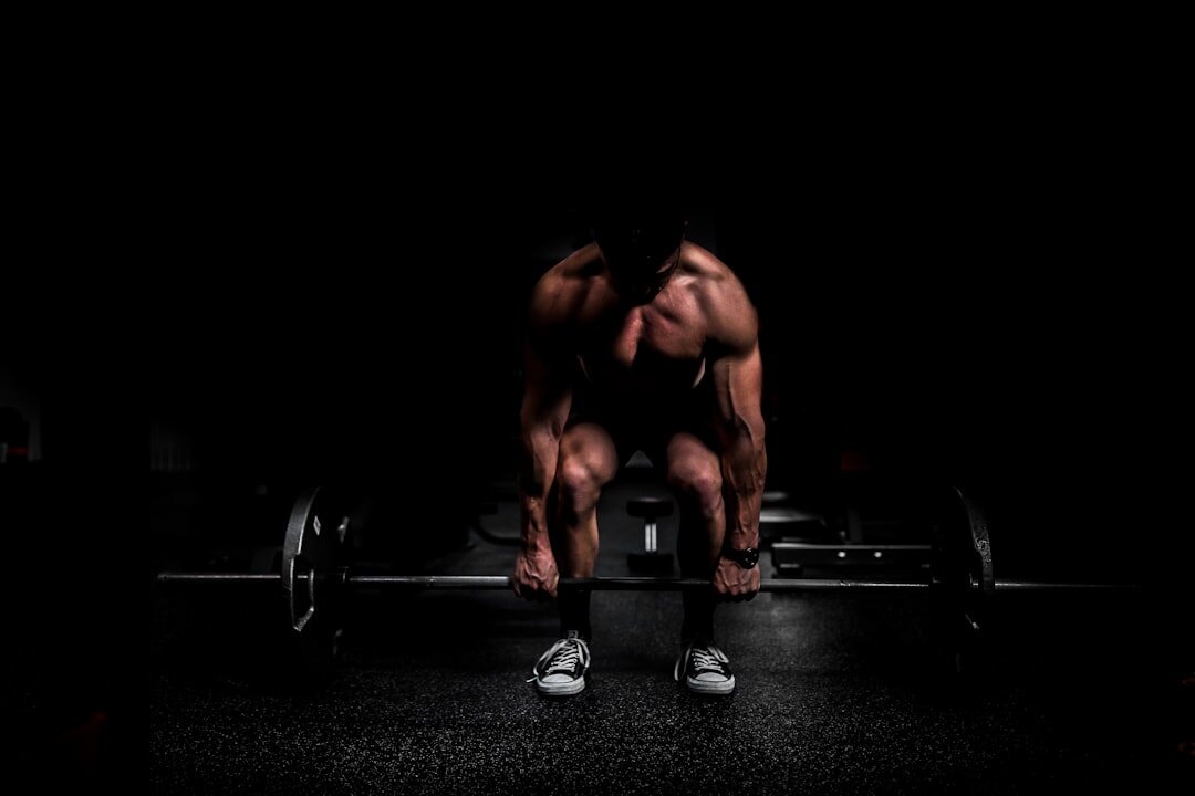 athlete training hard