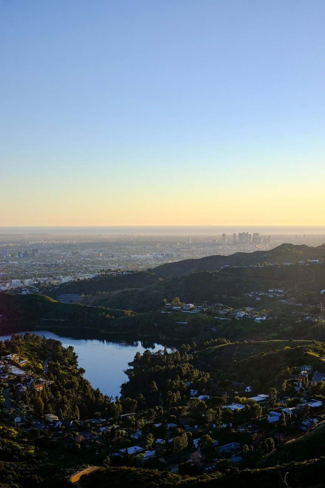 hollywood sign at sunset